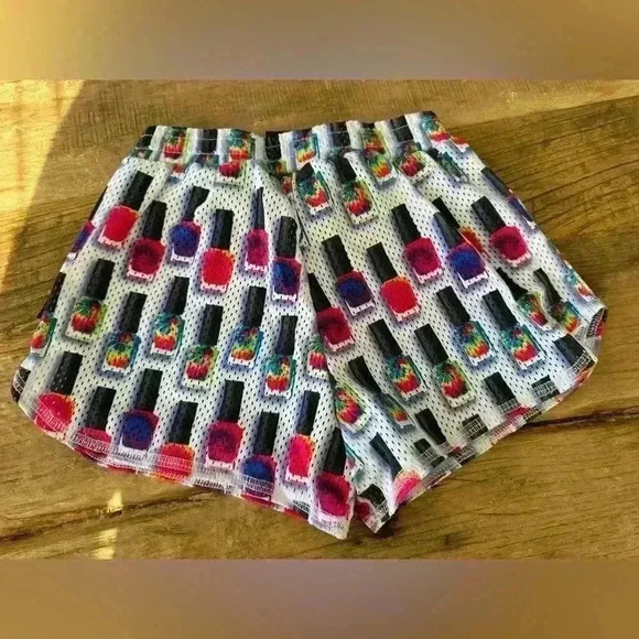NWT TEREZ Girl's White Mani Athletic Shorts ~ SOOO CUTE! 💅 - Picture 4 of 4